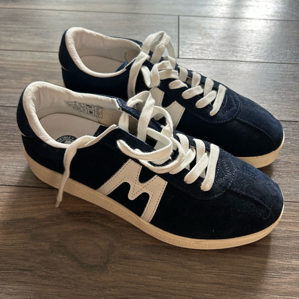 Karhu Navy and White Suede Sneakers - Brand New